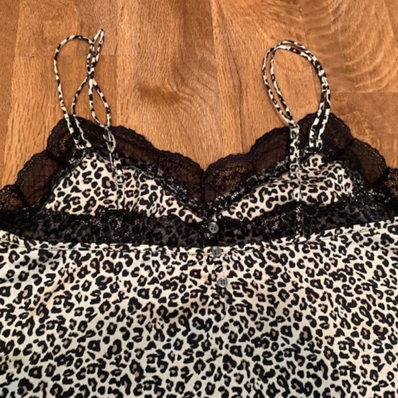 Leopard Print Lace Cami Tank Top - X-Small (NWOT) - Picture 5 of 6
